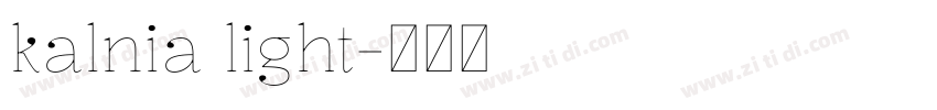 kalnia light字体转换
